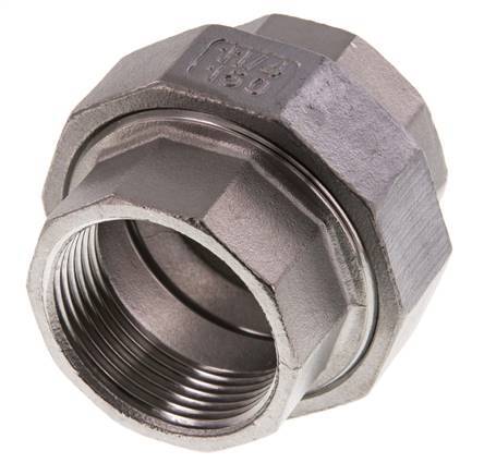 Gerader Verschraubungsstutzen Rp1 1/4'' Weiblich Edelstahl Flachdichtung PTFE 16bar (224.8psi)