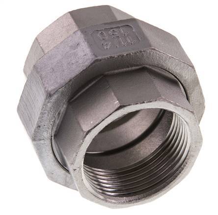 Gerader Verschraubungsstutzen Rp1 1/4'' Weiblich Edelstahl Flachdichtung PTFE 16bar (224.8psi)