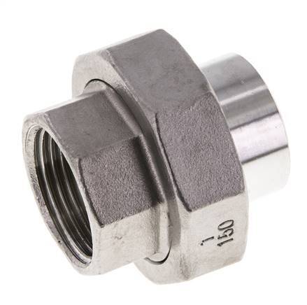 Gerader Verschraubungsstutzen Rp1'' Innengewinde x 33,7mm Schweißende Edelstahl konische Dichtung 16bar (224,8psi)