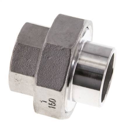 Gerader Verschraubungsstutzen Rp1'' Innengewinde x 33,7mm Schweißende Edelstahl konische Dichtung 16bar (224,8psi)