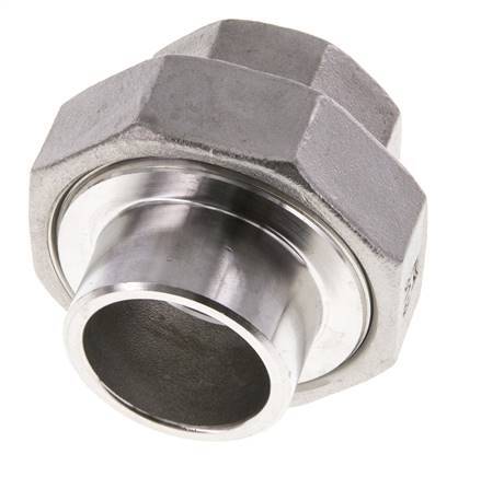 Gerader Verschraubungsstutzen Rp1'' Innengewinde x 33,7mm Schweißende Edelstahl konische Dichtung 16bar (224,8psi)
