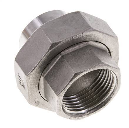 Gerader Verschraubungsstutzen Rp1'' Innengewinde x 33,7mm Schweißende Edelstahl konische Dichtung 16bar (224,8psi)