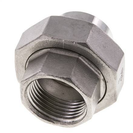 Gerader Verschraubungsstutzen Rp1'' Innengewinde x 33,7mm Schweißende Edelstahl konische Dichtung 16bar (224,8psi)