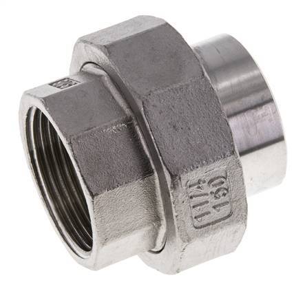 Gerader Verschraubungsstutzen Rp1 1/4'' Innengewinde x 42,4mm Schweißende Edelstahl konische Dichtung 16bar (224,8psi)
