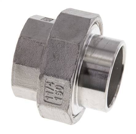 Gerader Verschraubungsstutzen Rp1 1/4'' Innengewinde x 42,4mm Schweißende Edelstahl konische Dichtung 16bar (224,8psi)