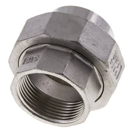 Gerader Verschraubungsstutzen Rp1 1/4'' Innengewinde x 42,4mm Schweißende Edelstahl konische Dichtung 16bar (224,8psi)