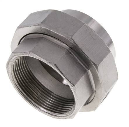 Gerader Verschraubungsstutzen Rp2'' Innengewinde x 60,3mm Schweißende Edelstahl konische Dichtung 16bar (224,8psi)