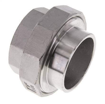 Gerader Verschraubungsstutzen Rp2'' Innengewinde x 60,3mm Schweißende Edelstahl konische Dichtung 16bar (224,8psi)
