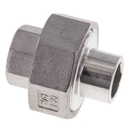 Gerader Verschraubungsstutzen Rp3/8'' Innengewinde x 17,2mm Schweißende Edelstahl konische Dichtung 16bar (224,8psi)