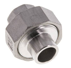 Union Straight Connector Rp3/8'' Female x 17.2mm Weld End Stainless Steel Conical Seal 16bar (224.8psi)