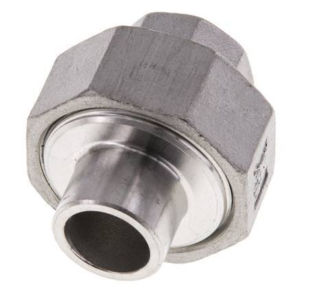 Gerader Verschraubungsstutzen Rp3/8'' Innengewinde x 17,2mm Schweißende Edelstahl konische Dichtung 16bar (224,8psi)