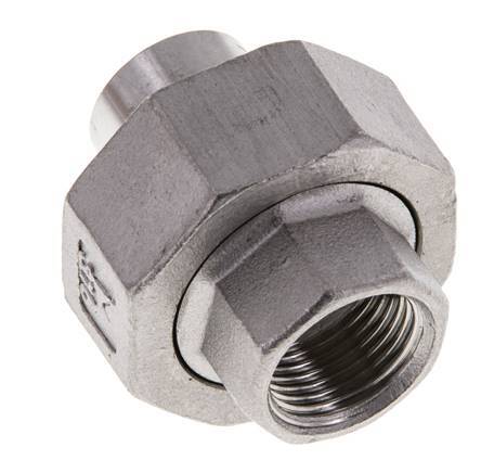 Gerader Verschraubungsstutzen Rp3/8'' Innengewinde x 17,2mm Schweißende Edelstahl konische Dichtung 16bar (224,8psi)