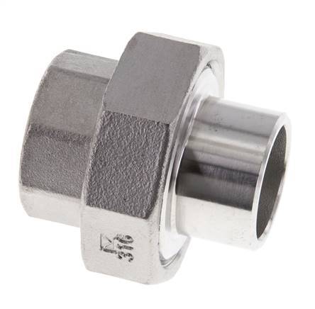 Gerader Verschraubungsstutzen Rp3/4'' Innengewinde x 26,9mm Schweißende Edelstahl konische Dichtung 16bar (224,8psi)