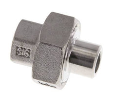 Gerader Verschraubungsstutzen Rp1/4'' Innengewinde x 13,5 mm Schweißende Edelstahl konische Dichtung 16 bar (224,8 psi)