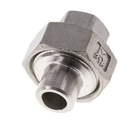 Gerader Verschraubungsstutzen Rp1/4'' Innengewinde x 13,5 mm Schweißende Edelstahl konische Dichtung 16 bar (224,8 psi)