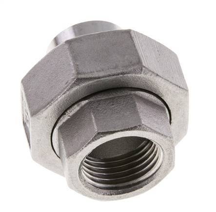 Gerader Verschraubungsstutzen Rp1/2'' Innengewinde x 21,3mm Schweißende Edelstahl konische Dichtung 16bar (224,8psi)
