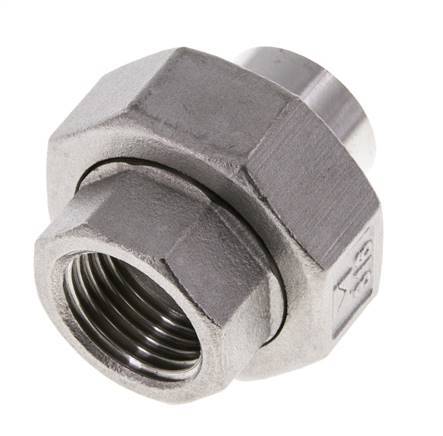 Gerader Verschraubungsstutzen Rp1/2'' Innengewinde x 21,3mm Schweißende Edelstahl konische Dichtung 16bar (224,8psi)