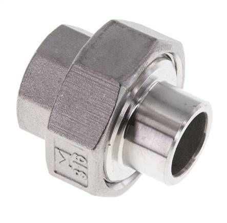 Gerader Verschraubungsstutzen Rp1/2'' Innengewinde x 21,3mm Schweißende Edelstahl konische Dichtung 16bar (224,8psi)