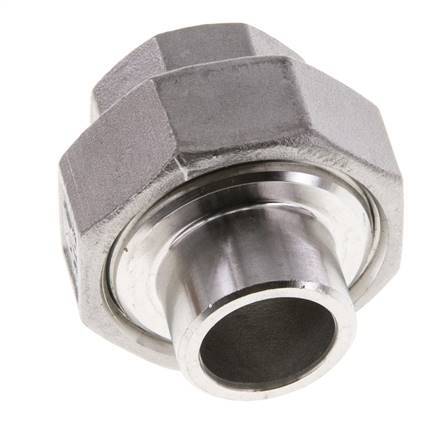 Gerader Verschraubungsstutzen Rp1/2'' Innengewinde x 21,3mm Schweißende Edelstahl konische Dichtung 16bar (224,8psi)