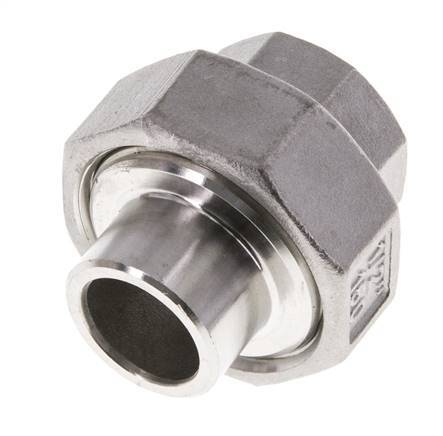 Gerader Verschraubungsstutzen Rp1/2'' Innengewinde x 21,3mm Schweißende Edelstahl konische Dichtung 16bar (224,8psi)