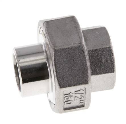 Gerader Verschraubungsstutzen Rp1/2'' Innengewinde x 21,3mm Schweißende Edelstahl konische Dichtung 16bar (224,8psi)