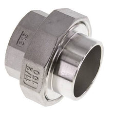 Gerader Verschraubungsstutzen Rp1 1/2'' Innengewinde x 48,3mm Schweißende Edelstahl konische Dichtung 16bar (224,8psi)