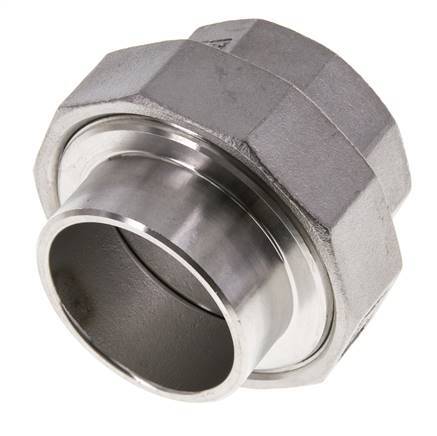 Gerader Verschraubungsstutzen Rp1 1/2'' Innengewinde x 48,3mm Schweißende Edelstahl konische Dichtung 16bar (224,8psi)