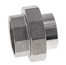 Gerader Verschraubungsstutzen Rp1 1/2'' Innengewinde x 48.3mm Schweissende Edelstahl Flachdichtung PTFE 150bar (2107.5psi)