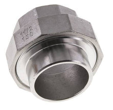Gerader Verschraubungsstutzen Rp1 1/2'' Innengewinde x 48.3mm Schweissende Edelstahl Flachdichtung PTFE 150bar (2107.5psi)
