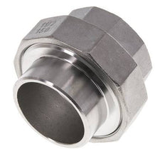 Gerader Verschraubungsstutzen Rp1 1/2'' Innengewinde x 48.3mm Schweissende Edelstahl Flachdichtung PTFE 150bar (2107.5psi)