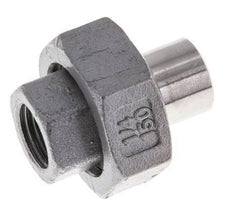 Gerader Verschraubungsstutzen Rp1/4'' Innengewinde x 13,5mm Schweißende Edelstahl Flachdichtung PTFE 150bar (2107.5psi)