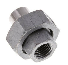 Gerader Verschraubungsstutzen Rp1/4'' Innengewinde x 13,5mm Schweißende Edelstahl Flachdichtung PTFE 150bar (2107.5psi)
