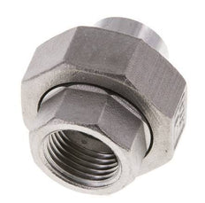 Gerader Verschraubungsstutzen Rp1/2'' Innengewinde x 21.3mm Schweissende Edelstahl Flachdichtung PTFE 150bar (2107.5psi)