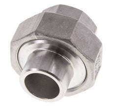 Gerader Verschraubungsstutzen Rp1/2'' Innengewinde x 21.3mm Schweissende Edelstahl Flachdichtung PTFE 150bar (2107.5psi)