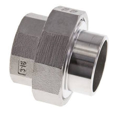 Gerade Verschraubung Rp1 1/4'' Innengewinde x 42,4mm Schweißende Edelstahl Flachdichtung PTFE 150bar (2107,5psi)