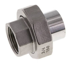 Gerader Verschraubungsstutzen Rp3/4'' Innengewinde x 26.9mm Schweissende Edelstahl Flachdichtung PTFE 150bar (2107.5psi)