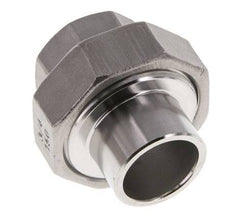 Gerader Verschraubungsstutzen Rp3/4'' Innengewinde x 26.9mm Schweissende Edelstahl Flachdichtung PTFE 150bar (2107.5psi)