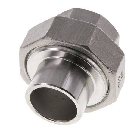 Gerader Verschraubungsstutzen Rp3/4'' Innengewinde x 26.9mm Schweissende Edelstahl Flachdichtung PTFE 150bar (2107.5psi)