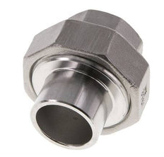 Gerader Verschraubungsstutzen Rp3/4'' Innengewinde x 26.9mm Schweissende Edelstahl Flachdichtung PTFE 150bar (2107.5psi)