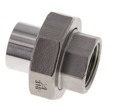 Gerader Verschraubungsstutzen Rp3/4'' Innengewinde x 26.9mm Schweissende Edelstahl Flachdichtung PTFE 150bar (2107.5psi)