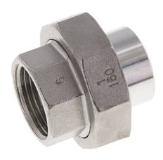 Gerader Verschraubungsstutzen Rp1'' Innengewinde x 33.7mm Schweissende Edelstahl Flachdichtung PTFE 150bar (2107.5psi)