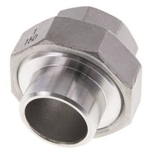 Gerader Verschraubungsstutzen Rp1'' Innengewinde x 33.7mm Schweissende Edelstahl Flachdichtung PTFE 150bar (2107.5psi)