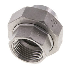 Gerader Verschraubungsstutzen Rp1'' Innengewinde x 33.7mm Schweissende Edelstahl Flachdichtung PTFE 150bar (2107.5psi)
