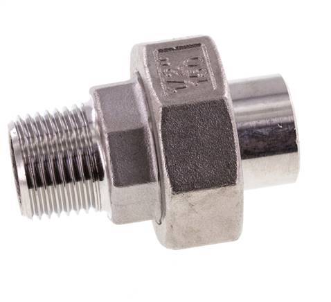 Gerader Verschraubungsstutzen R1/2'' Außengewinde x 21,3mm Schweißende Edelstahl Konische Dichtung 16bar (224,8psi)