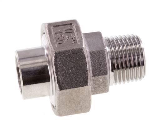 Gerader Verschraubungsstutzen R1/2'' Außengewinde x 21,3mm Schweißende Edelstahl Konische Dichtung 16bar (224,8psi)