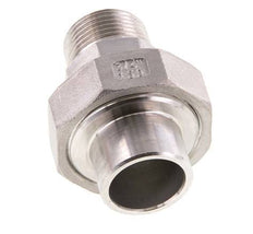 Gerader Verschraubungsstutzen R3/4'' Außengewinde x 26,9mm Schweißende Edelstahl konische Dichtung 16bar (224,8psi)