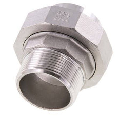 Gerader Verschraubungsstutzen R1 1/2'' Außengewinde x 48,3mm Schweißende Edelstahl konische Dichtung 16bar (224,8psi)
