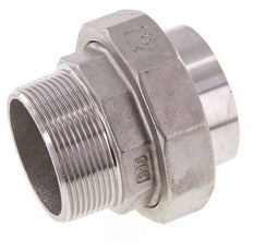 Gerader Verschraubungsstutzen R2'' Außengewinde x 60,3mm Schweißende Edelstahl Konische Dichtung 16bar (224,8psi)