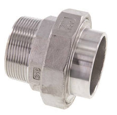 Gerader Verschraubungsstutzen R2'' Außengewinde x 60,3mm Schweißende Edelstahl Konische Dichtung 16bar (224,8psi)