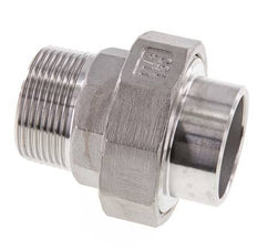 Gerader Verschraubungsstutzen R1 1/4'' Außengewinde x 42,4mm Schweißende Edelstahl Konische Dichtung 16bar (224,8psi)